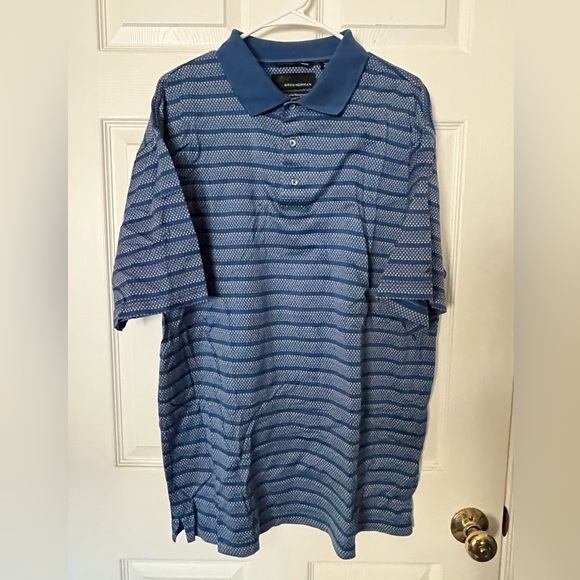 Men's Greg Norman Mercerized Cotton Golf Polo Shark Blue XL - Picture 9 of 15